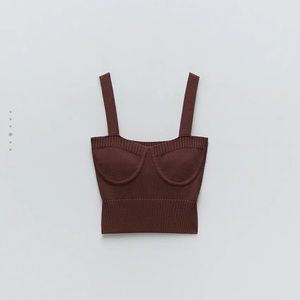 Zara Ribbed Crop Top